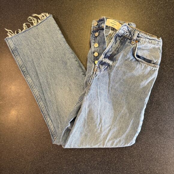 Reformation Camille Rowe Mid Rise Relaxed Straight Leg Jeans Size 28 - Picture 1 of 6